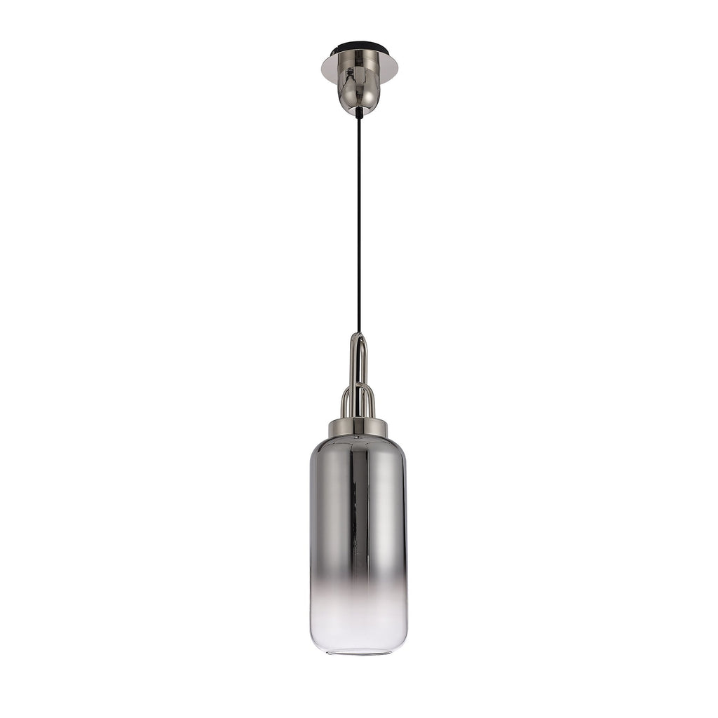 NL77949 Amsterdam 16cm Cylinder Glass Smoked/Clear