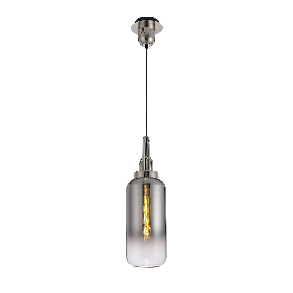 NL77949 Amsterdam 16cm Cylinder Glass Smoked/Clear