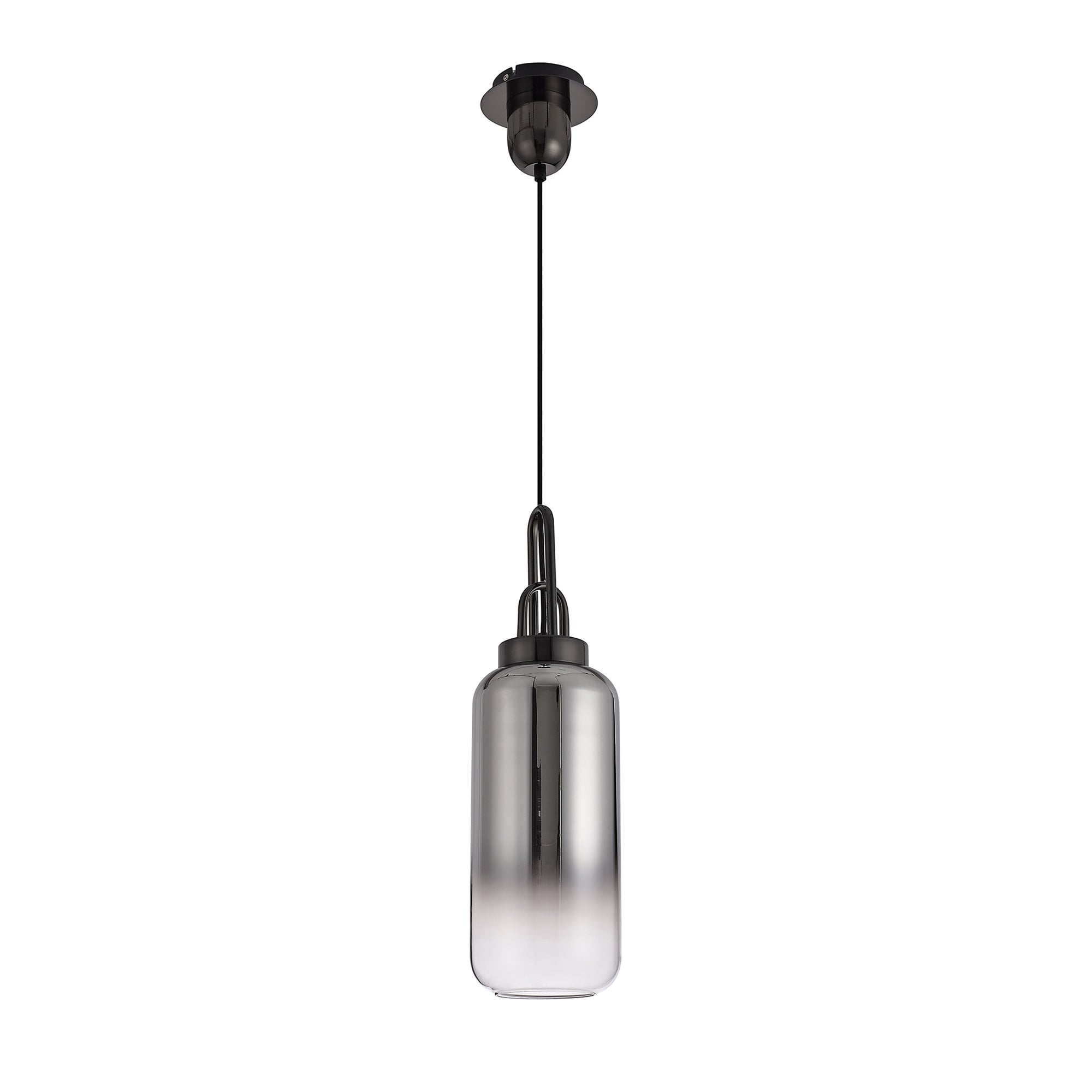 NL77949 Amsterdam 16cm Cylinder Glass Smoked/Clear