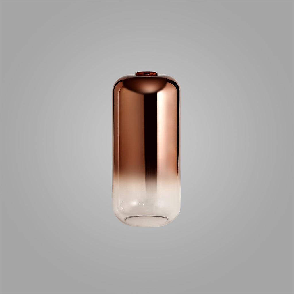 NL77959 Amsterdam 16cm Cylinder Glass Copper/Clear