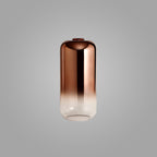 NL77959 Amsterdam 16cm Cylinder Glass Copper/Clear