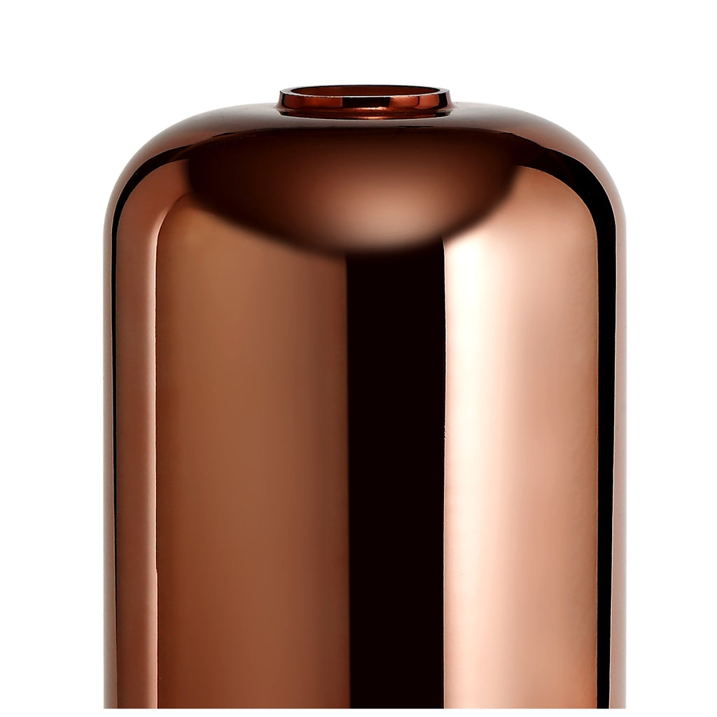 NL77959 Amsterdam 16cm Cylinder Glass Copper/Clear