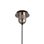 NLK00019 Amsterdam 1 Light Pendant With 30cm Globe Glass Polished Nickel/Matt Black/Smoked/Clear