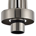 NLK00019 Amsterdam 1 Light Pendant With 30cm Globe Glass Polished Nickel/Matt Black/Smoked/Clear