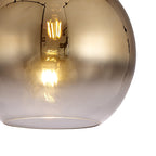 NLK00039 Acme 1 Light Pendant With 30cm Globe Glass Brass Gold/Matt Black/Clear