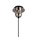 NLK03489 Acme 1 Light Pendant With 30cm Cylinder Glass Polished Nickel/Matt Black/Smoked/Clear