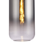 NLK03489 Acme 1 Light Pendant With 30cm Cylinder Glass Polished Nickel/Matt Black/Smoked/Clear
