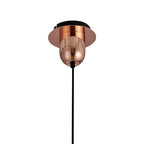 NLK03499 Acme 1 Light Pendant With 30cm Cylinder Glass Copper/Matt Black/Clear