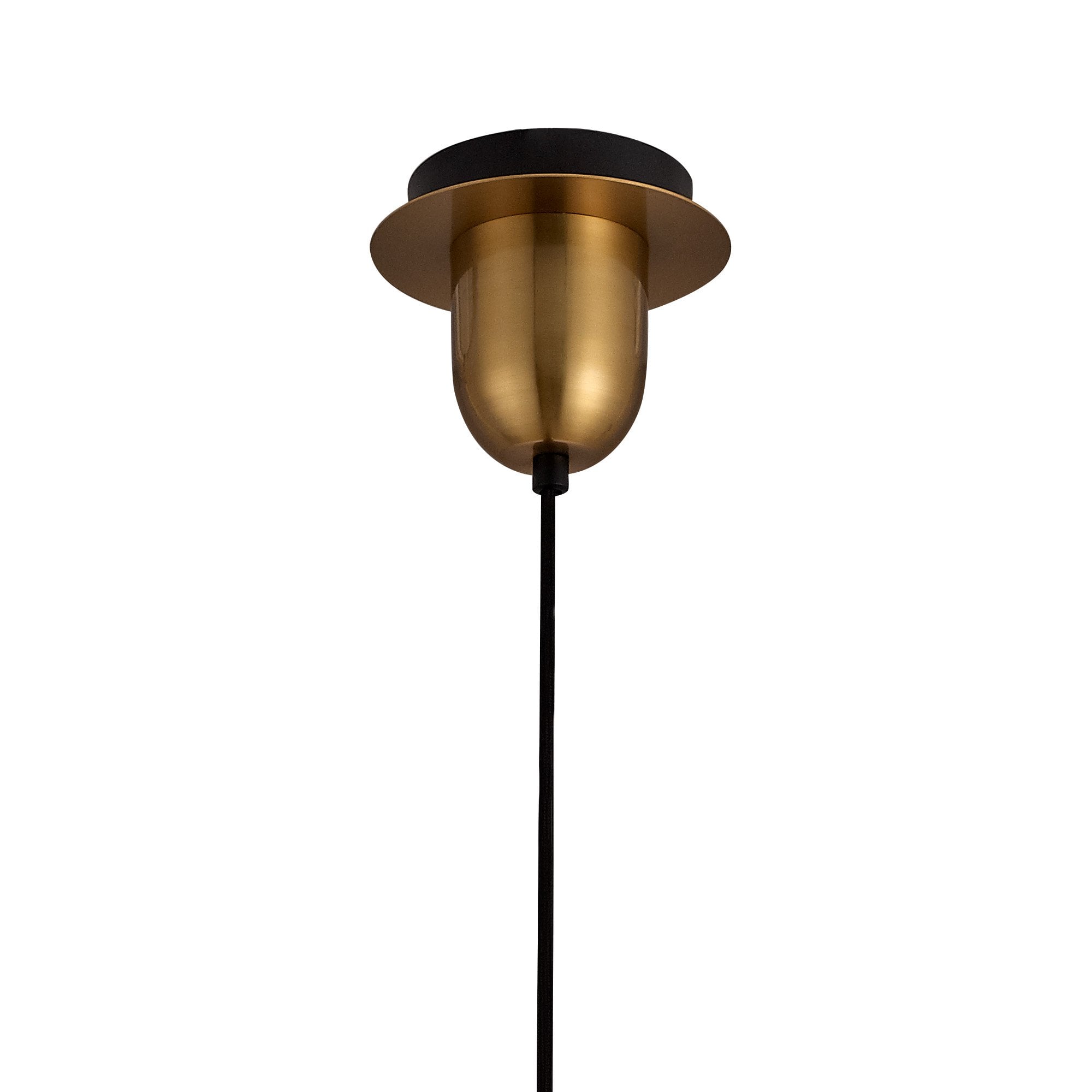 NLK03509 Acme 1 Light Pendant With 30cm Cylinder Glass Brass Gold/Matt Black/Clear