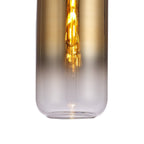 NLK03509 Acme 1 Light Pendant With 30cm Cylinder Glass Brass Gold/Matt Black/Clear