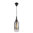 NLK03519 Acme 1 Light Pendant With 30cm Cylinder Glass Black Chrome/Matt Black/Smoked/Clear