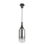 NLK03519 Acme 1 Light Pendant With 30cm Cylinder Glass Black Chrome/Matt Black/Smoked/Clear