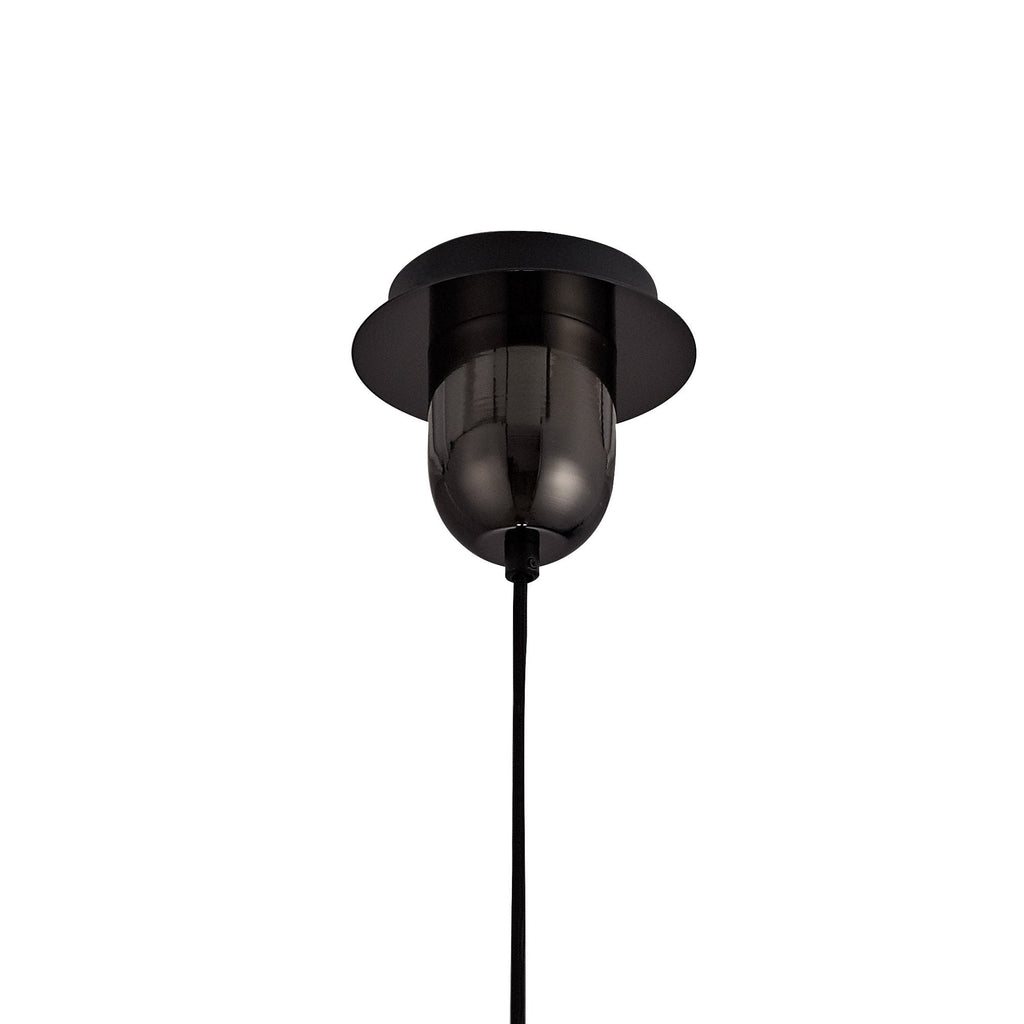 NLK03519 Acme 1 Light Pendant With 30cm Cylinder Glass Black Chrome/Matt Black/Smoked/Clear