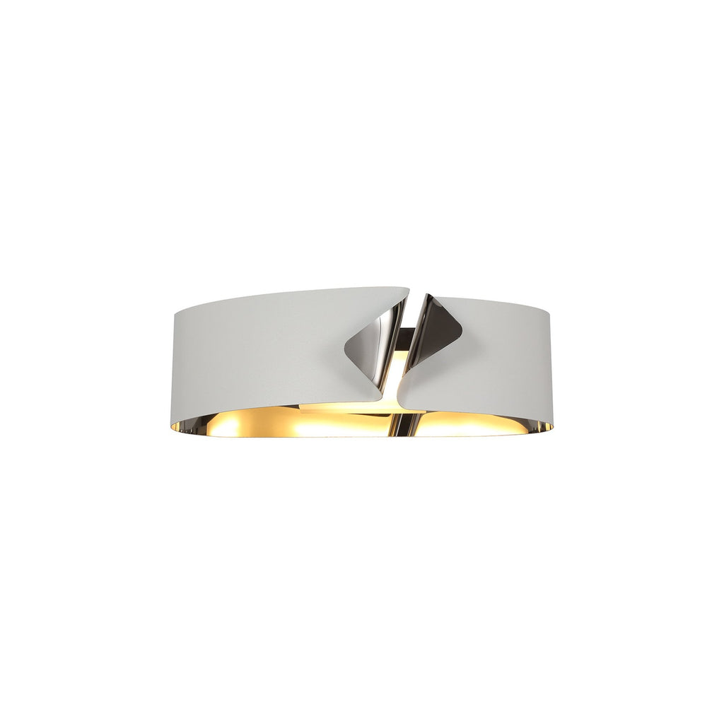NL73689 Alba Wall Lamp LED Sand White/Polished Chrome