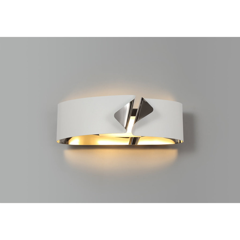 NL73689 Alba Wall Lamp LED Sand White/Polished Chrome