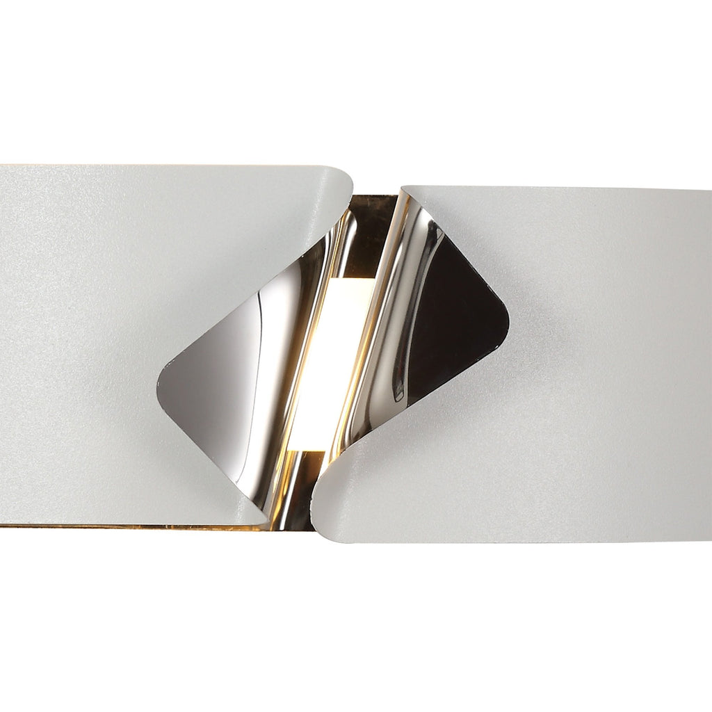 NL73689 Alba Wall Lamp LED Sand White/Polished Chrome