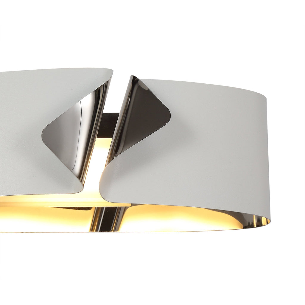 NL73689 Alba Wall Lamp LED Sand White/Polished Chrome