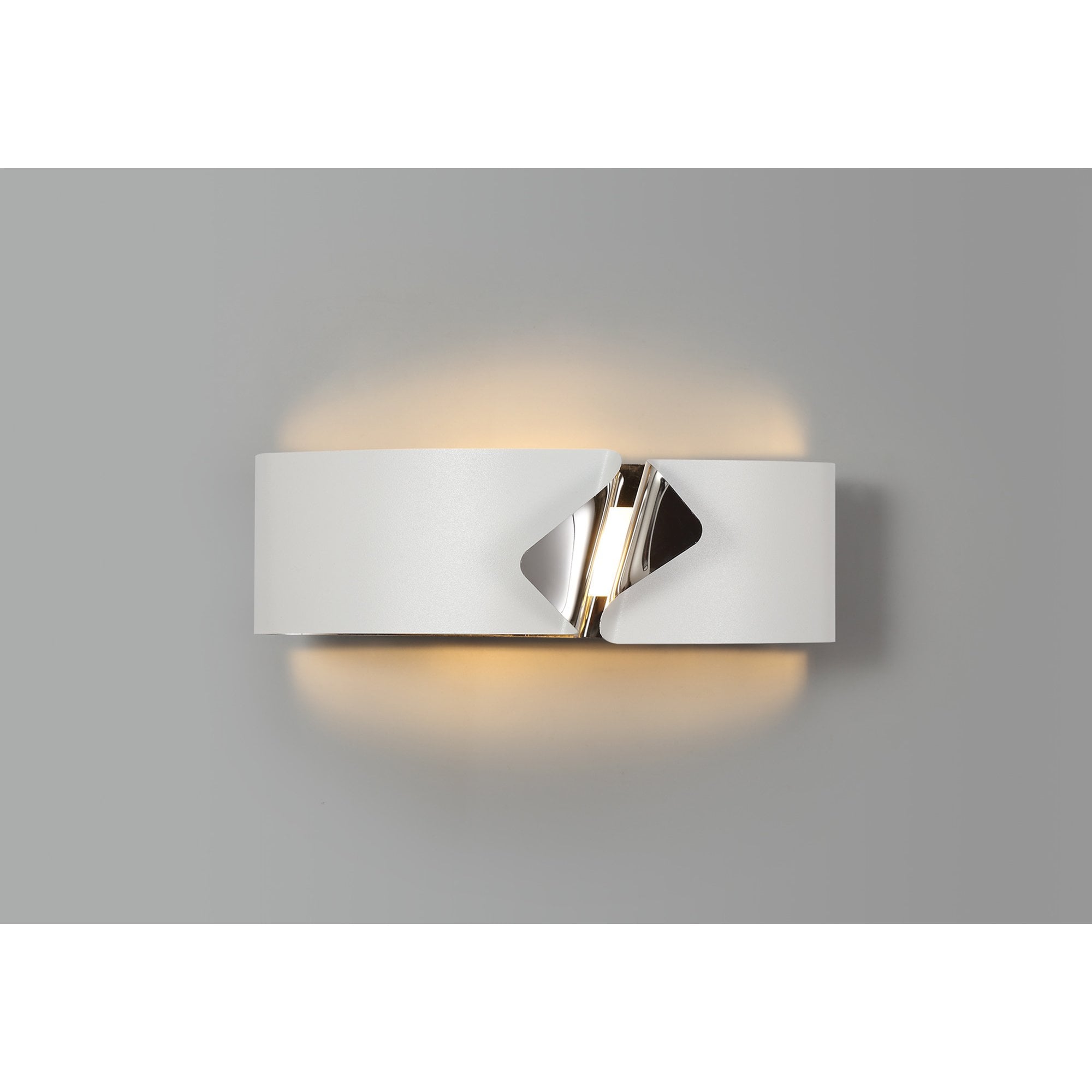 NL73689 Alba Wall Lamp LED Sand White/Polished Chrome