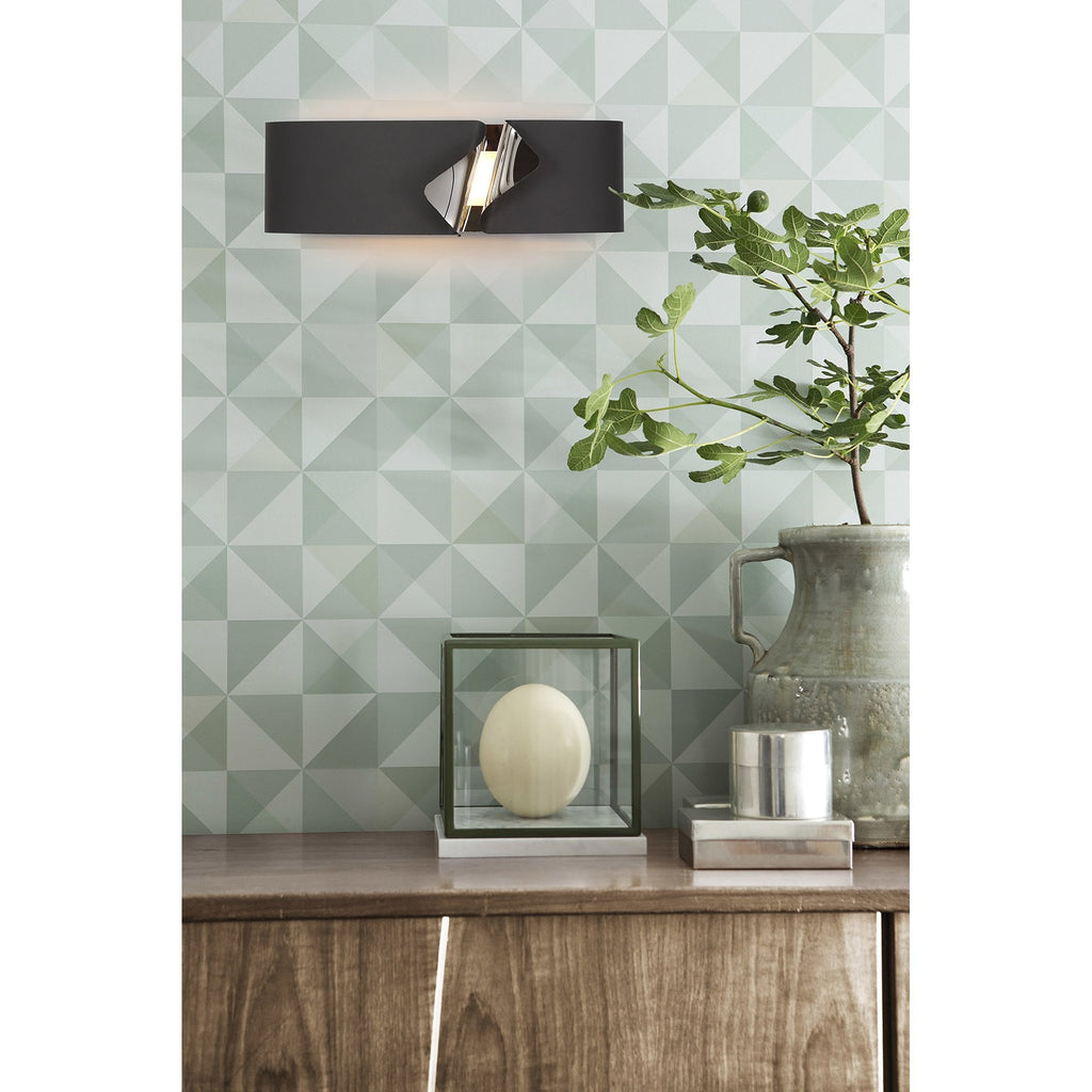 NL73699 Alba Wall Lamp LED Sand Anthracite/Polished Chrome