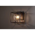 NL77819 Ammer Outdoor Down Wall Lamp 1 Light Anthracite/Clear Seeded Glass