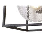 NL77819 Ammer Outdoor Down Wall Lamp 1 Light Anthracite/Clear Seeded Glass