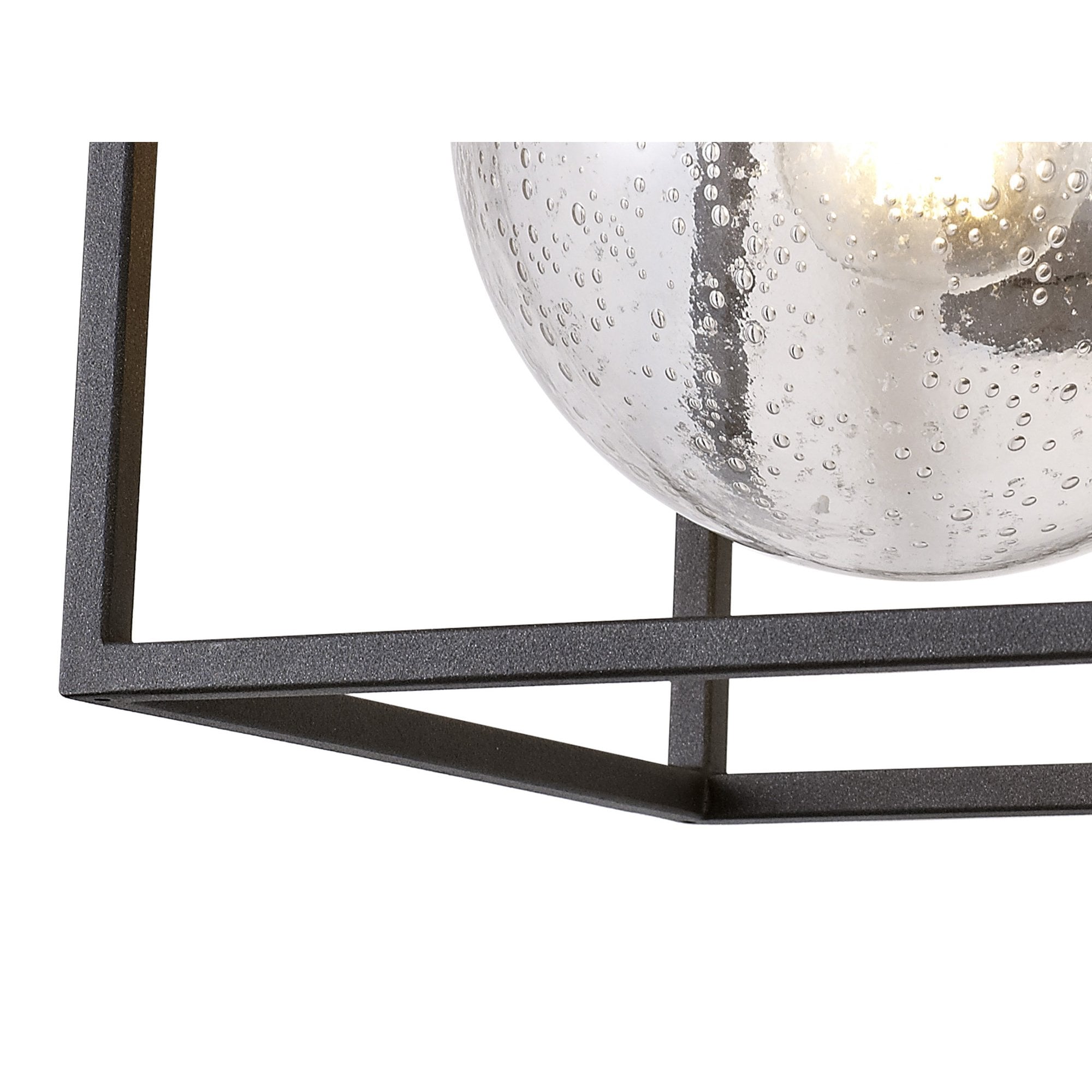 NL77819 Ammer Outdoor Down Wall Lamp 1 Light Anthracite/Clear Seeded Glass