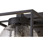 NL77819 Ammer Outdoor Down Wall Lamp 1 Light Anthracite/Clear Seeded Glass
