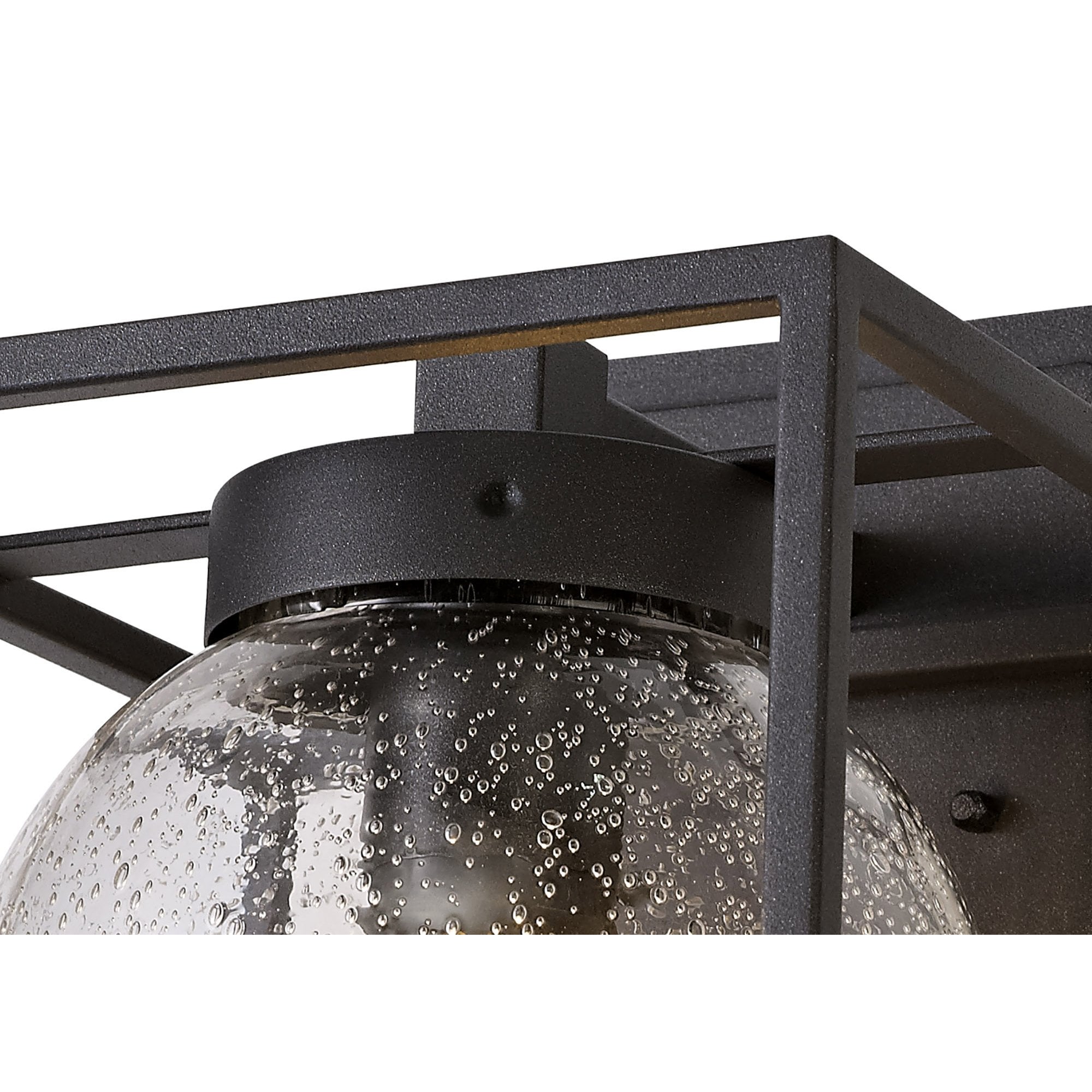 NL77819 Ammer Outdoor Down Wall Lamp 1 Light Anthracite/Clear Seeded Glass