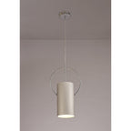 NL74079 Amo Single Pendant Satin Nickel/Polished Chrome