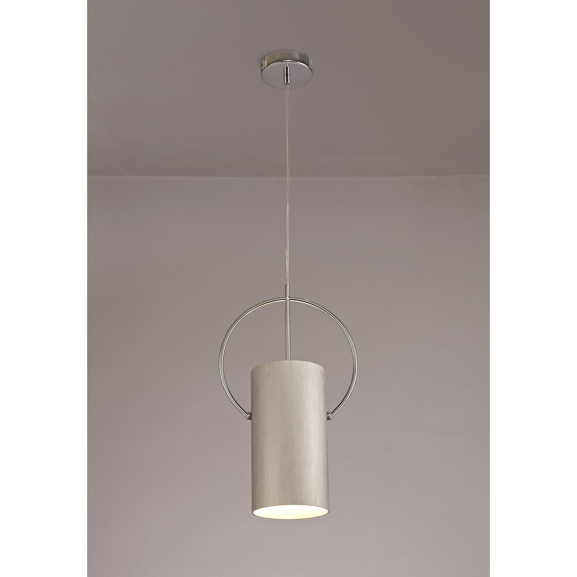 NL74079 Amo Single Pendant Satin Nickel/Polished Chrome