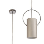 NL74079 Amo Single Pendant Satin Nickel/Polished Chrome