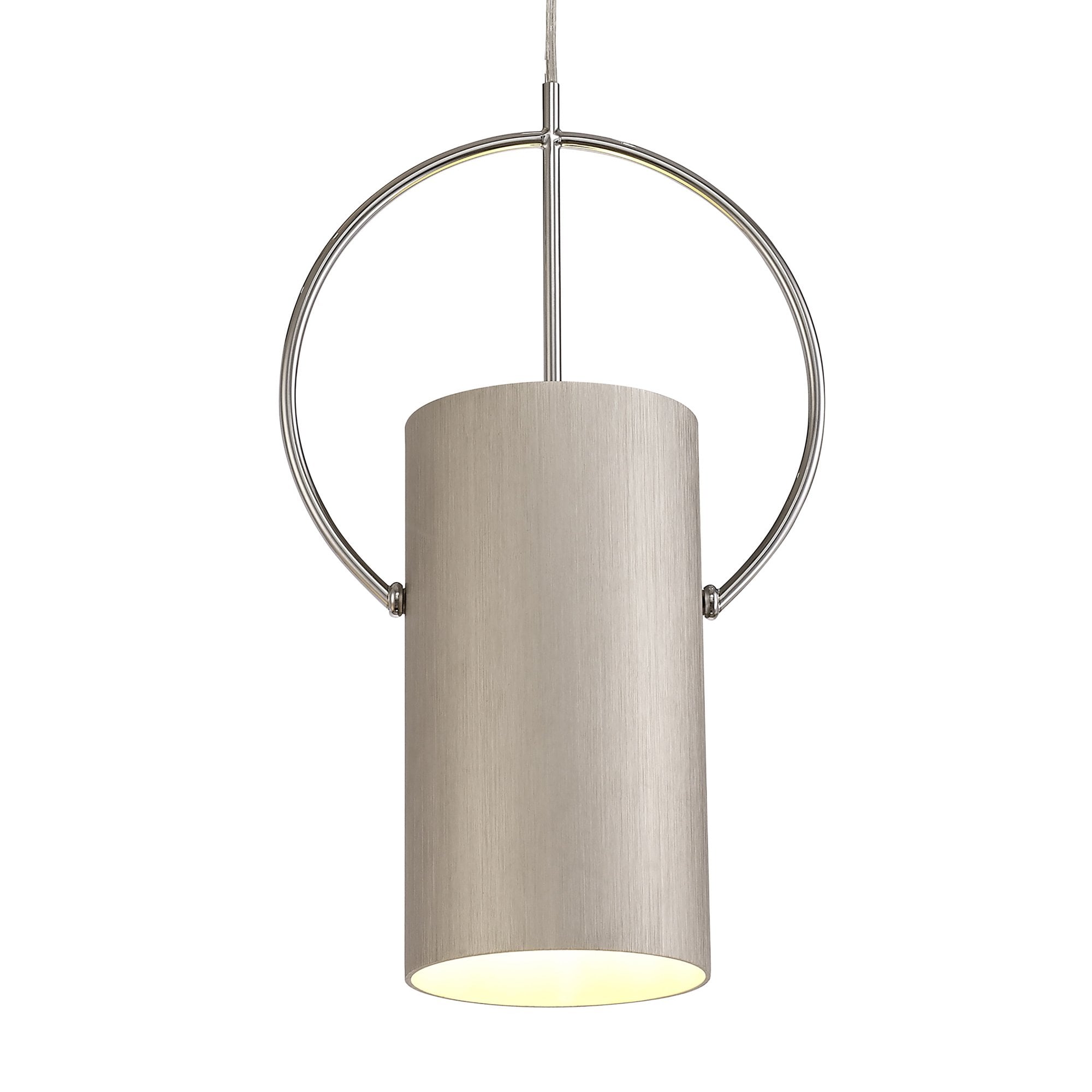 NL74079 Amo Single Pendant Satin Nickel/Polished Chrome