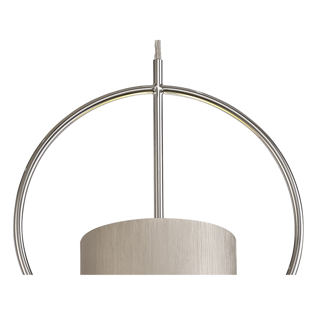 NL74079 Amo Single Pendant Satin Nickel/Polished Chrome