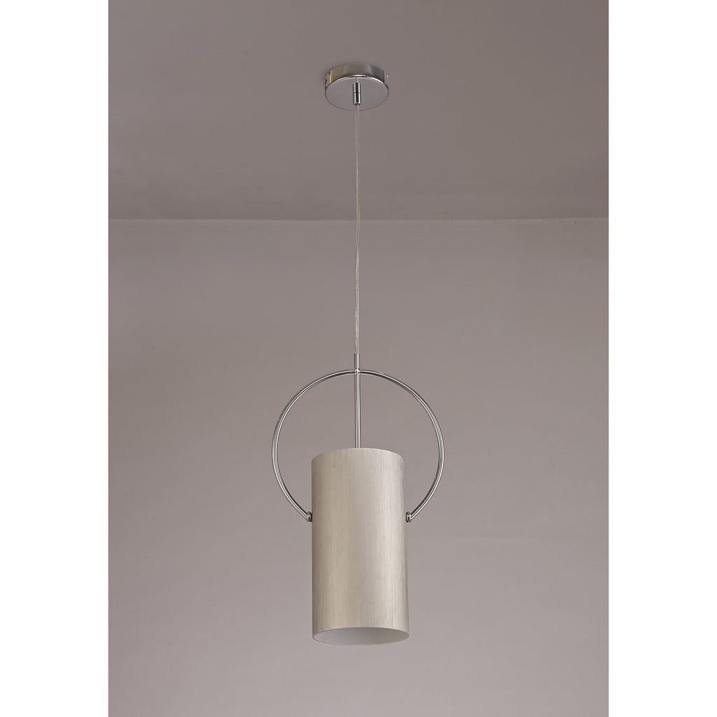 NL74079 Amo Single Pendant Satin Nickel/Polished Chrome