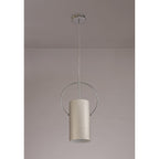 NL74079 Amo Single Pendant Satin Nickel/Polished Chrome