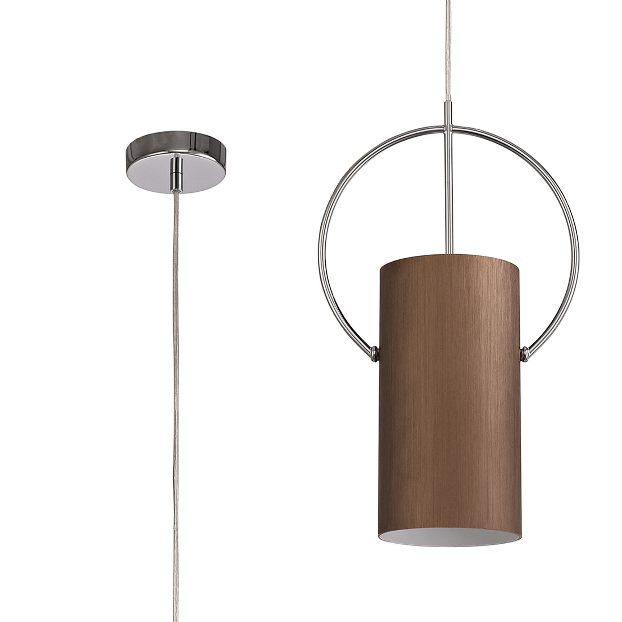 NL74089 Amo Single Pendant Coffee/Polished Chrome