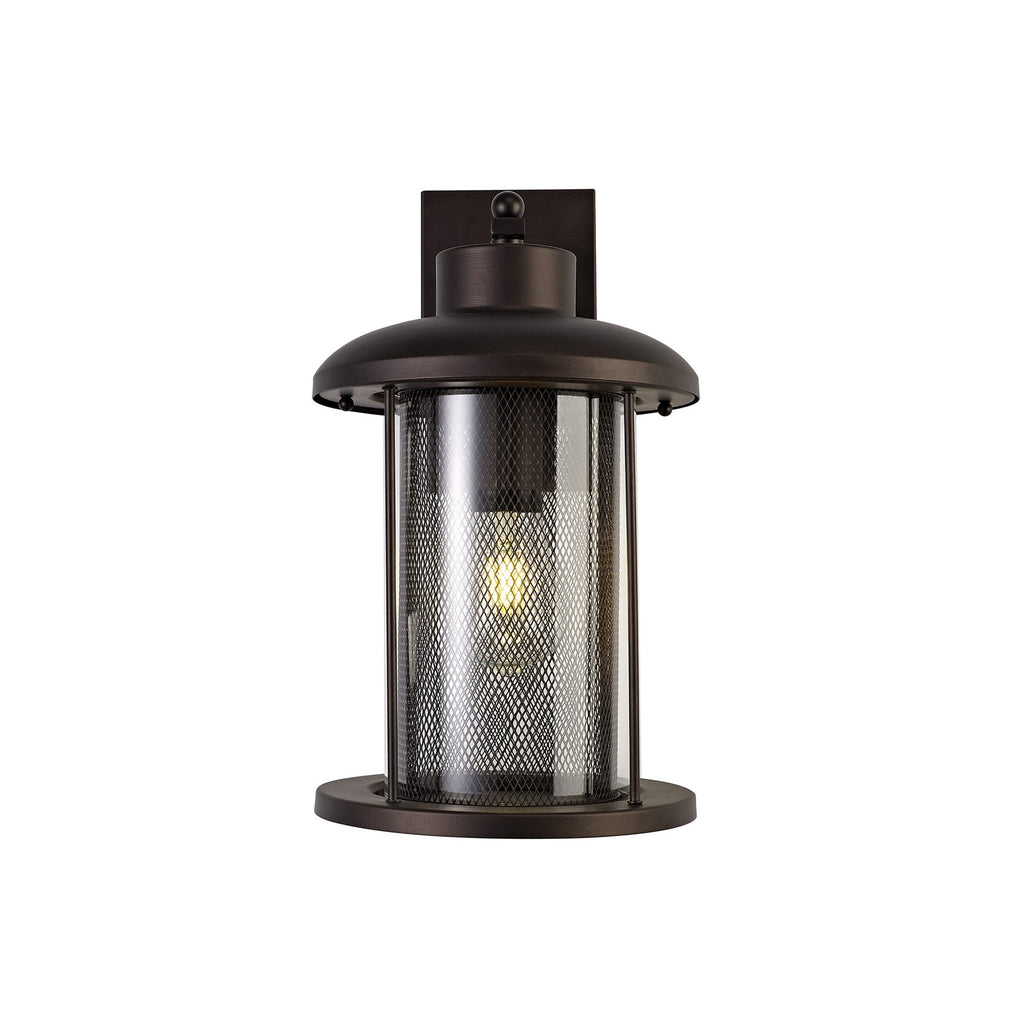 NL74319 Argon Outdoor Extra Large Wall Lamp Antique Bronze/Clear Glass