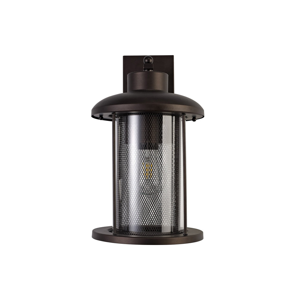 NL74319 Argon Outdoor Extra Large Wall Lamp Antique Bronze/Clear Glass