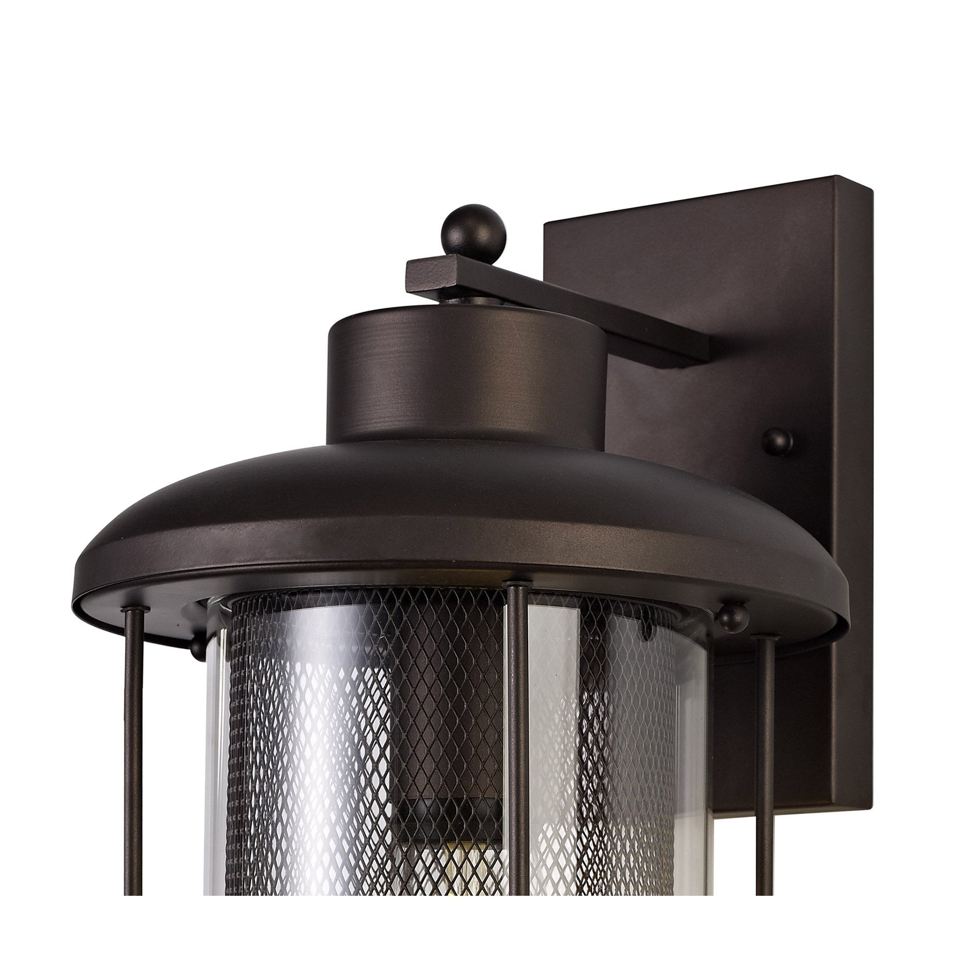 NL74319 Argon Outdoor Extra Large Wall Lamp Antique Bronze/Clear Glass