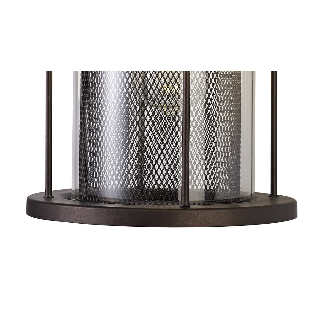 NL74319 Argon Outdoor Extra Large Wall Lamp Antique Bronze/Clear Glass