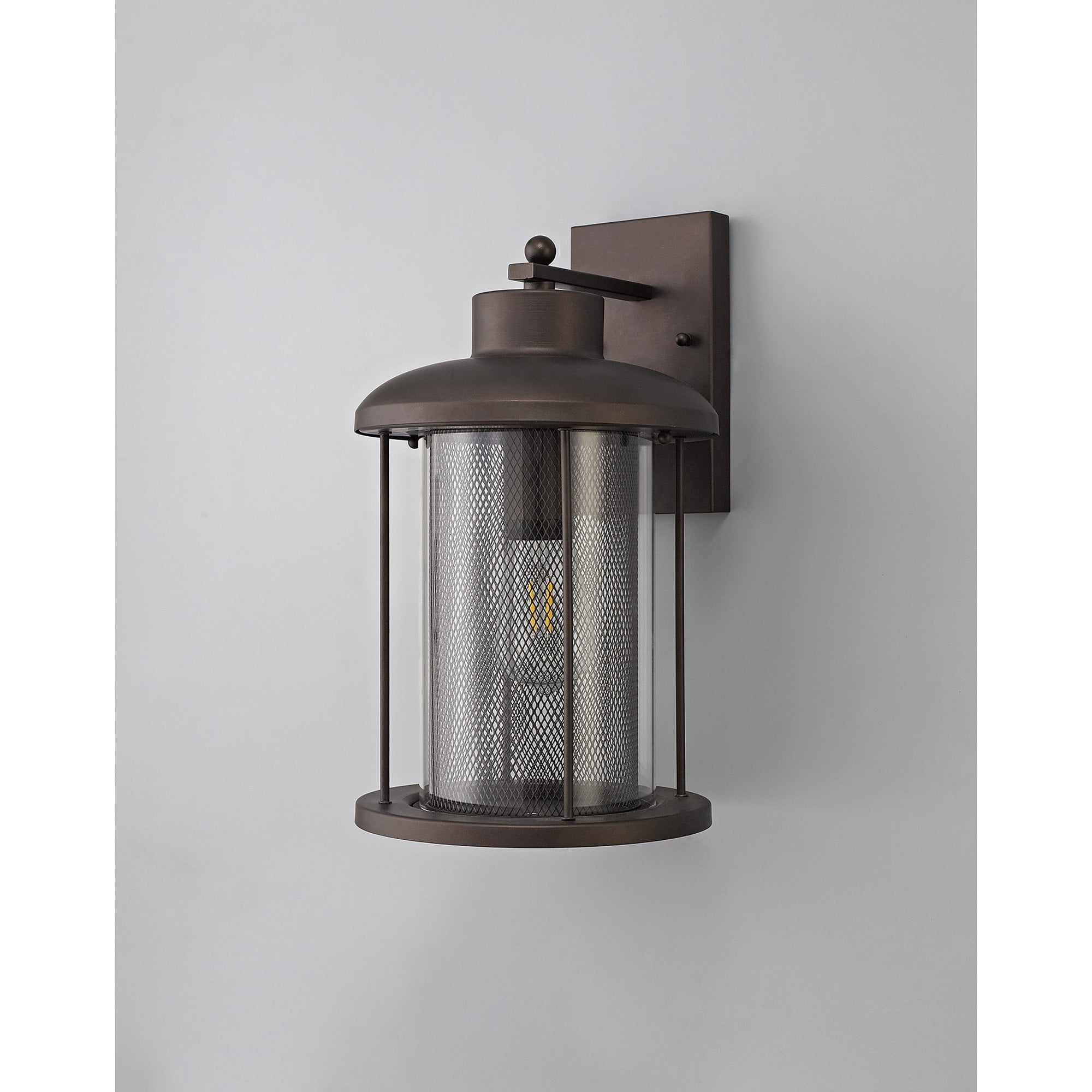 NL74319 Argon Outdoor Extra Large Wall Lamp Antique Bronze/Clear Glass
