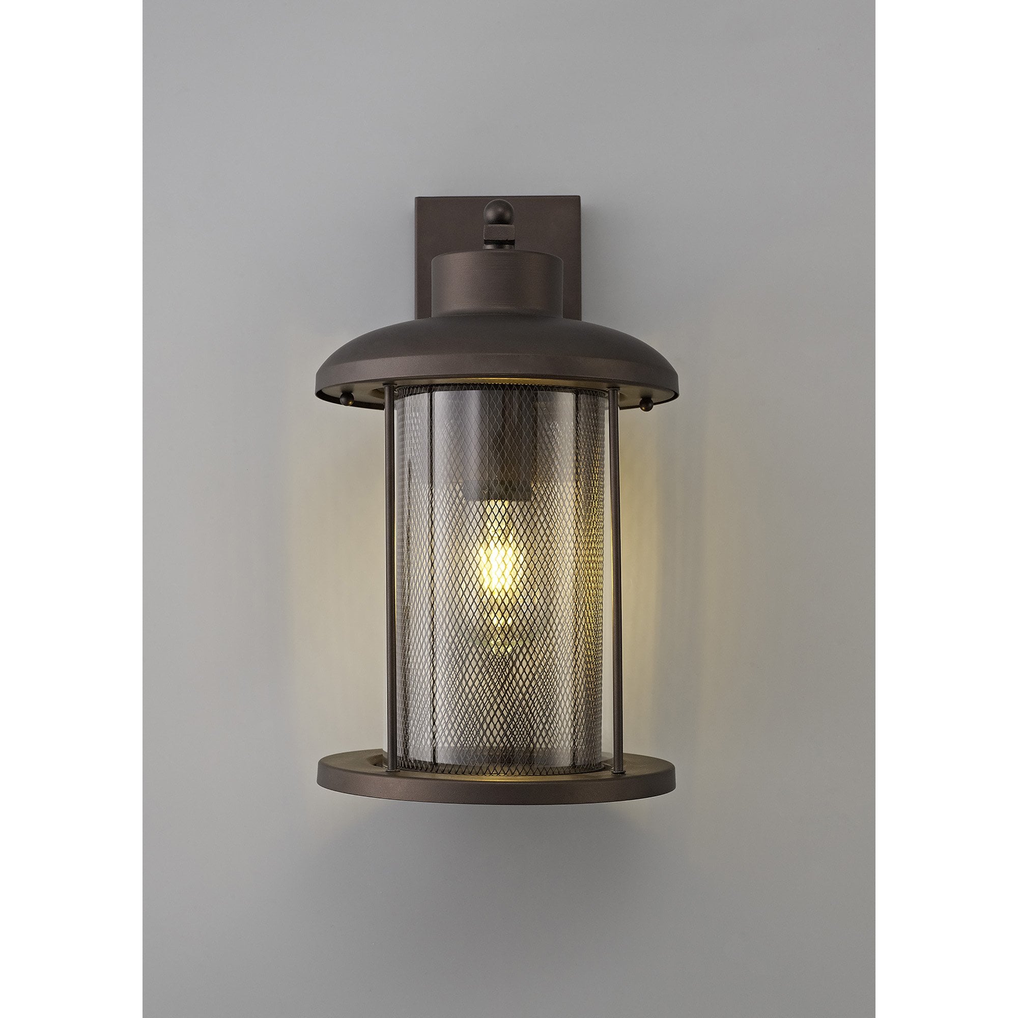 NL74319 Argon Outdoor Extra Large Wall Lamp Antique Bronze/Clear Glass