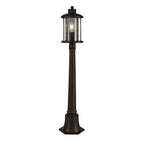 NL74329 Argon Outdoor Single Headed Post Lamp Antique Bronze/Clear Glass