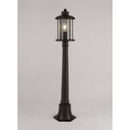 NL74329 Argon Outdoor Single Headed Post Lamp Antique Bronze/Clear Glass
