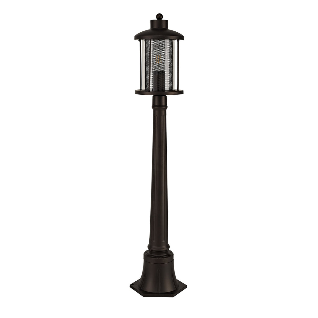 NL74329 Argon Outdoor Single Headed Post Lamp Antique Bronze/Clear Glass