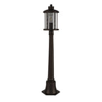 NL74329 Argon Outdoor Single Headed Post Lamp Antique Bronze/Clear Glass