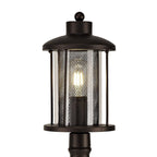 NL74329 Argon Outdoor Single Headed Post Lamp Antique Bronze/Clear Glass