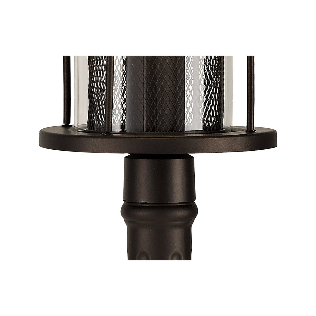 NL74329 Argon Outdoor Single Headed Post Lamp Antique Bronze/Clear Glass