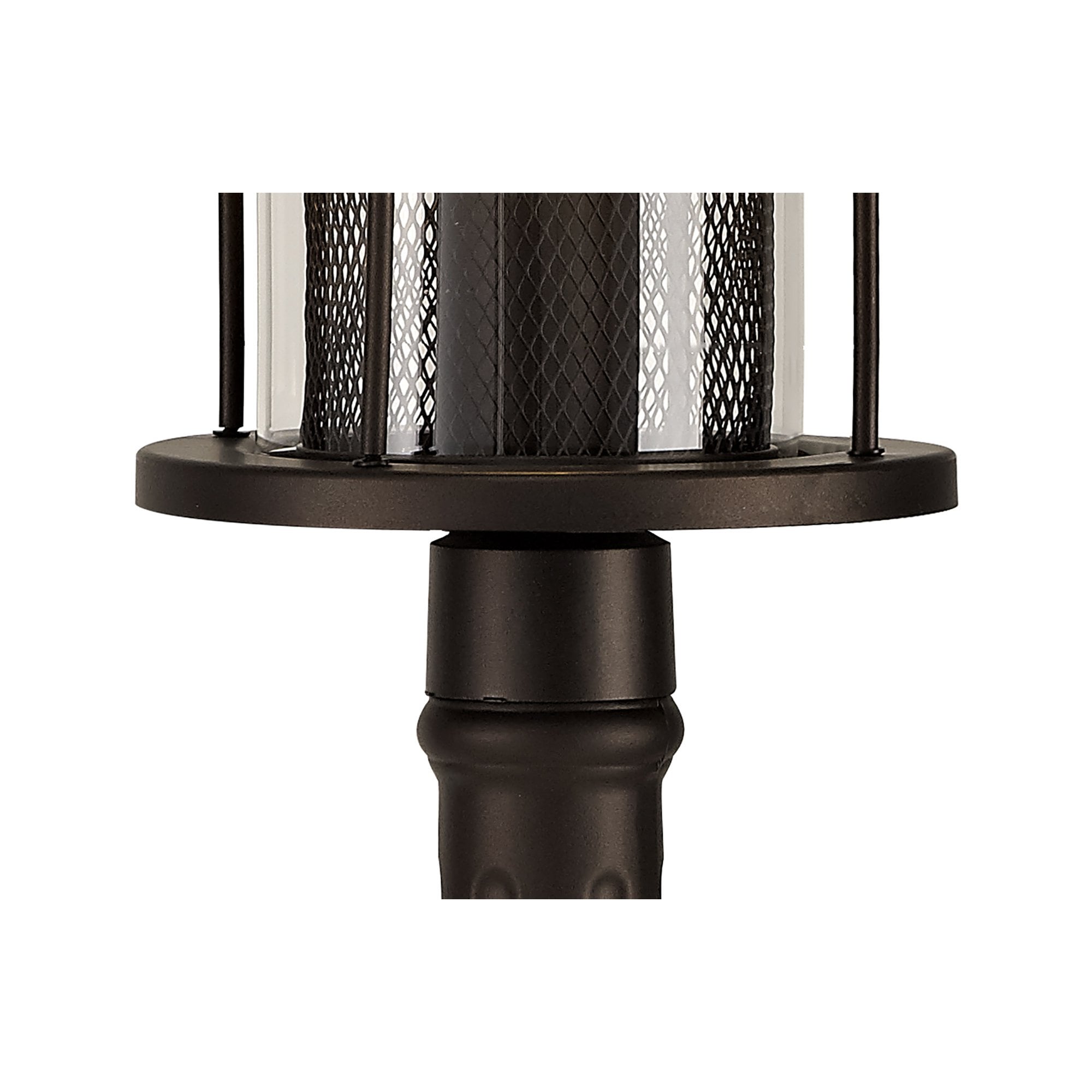 NL74329 Argon Outdoor Single Headed Post Lamp Antique Bronze/Clear Glass