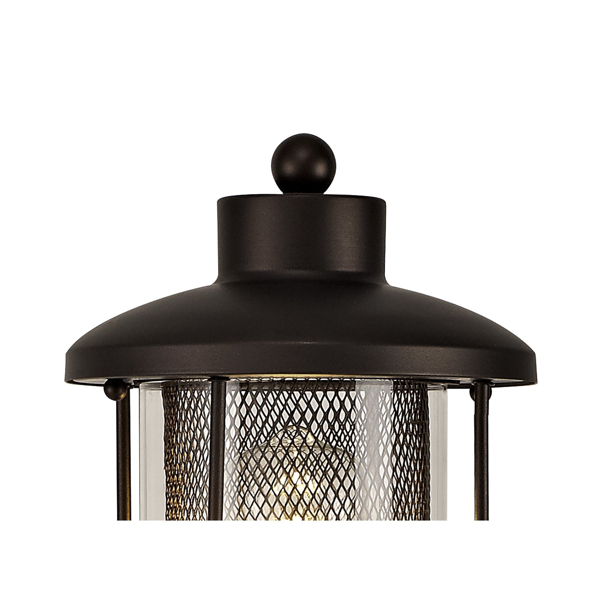 NL74329 Argon Outdoor Single Headed Post Lamp Antique Bronze/Clear Glass